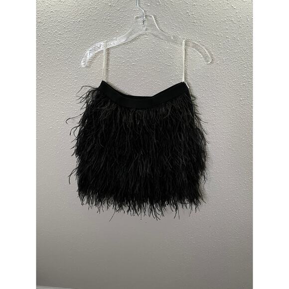 Pink‎ martini black feather skirt -xs - Picture 3 of 5